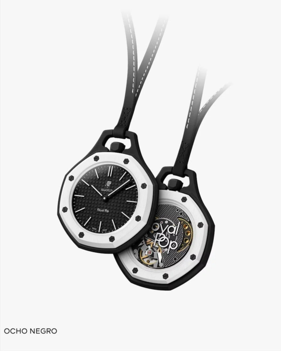 Swatch x Audemars Piguet Royal Pop Ocho Negro pocket watch