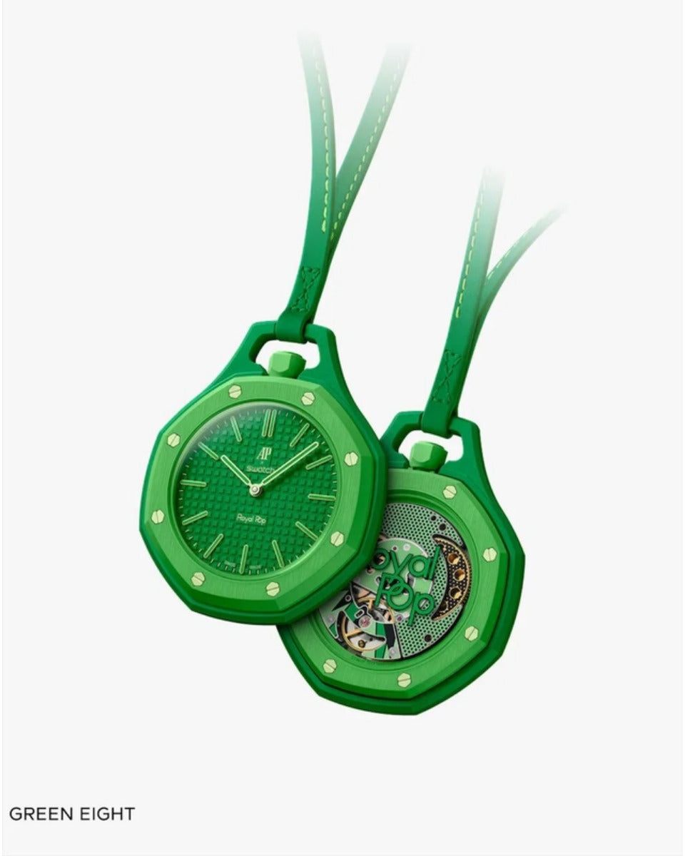 Swatch x Audemars Piguet Royal Pop Green Eight pocket watch