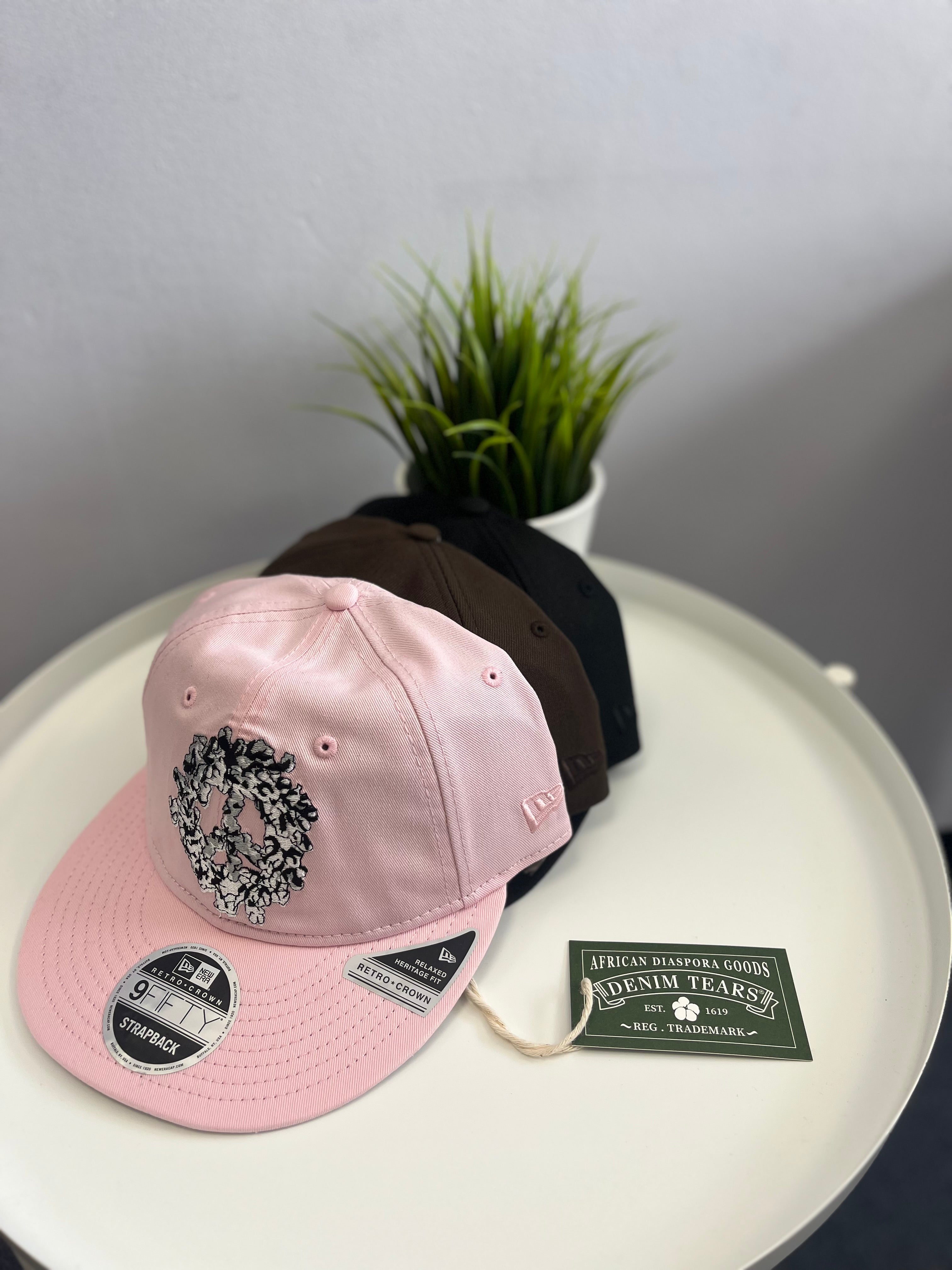 Denim Tears peace Wreath SnapBack Cap  Pink