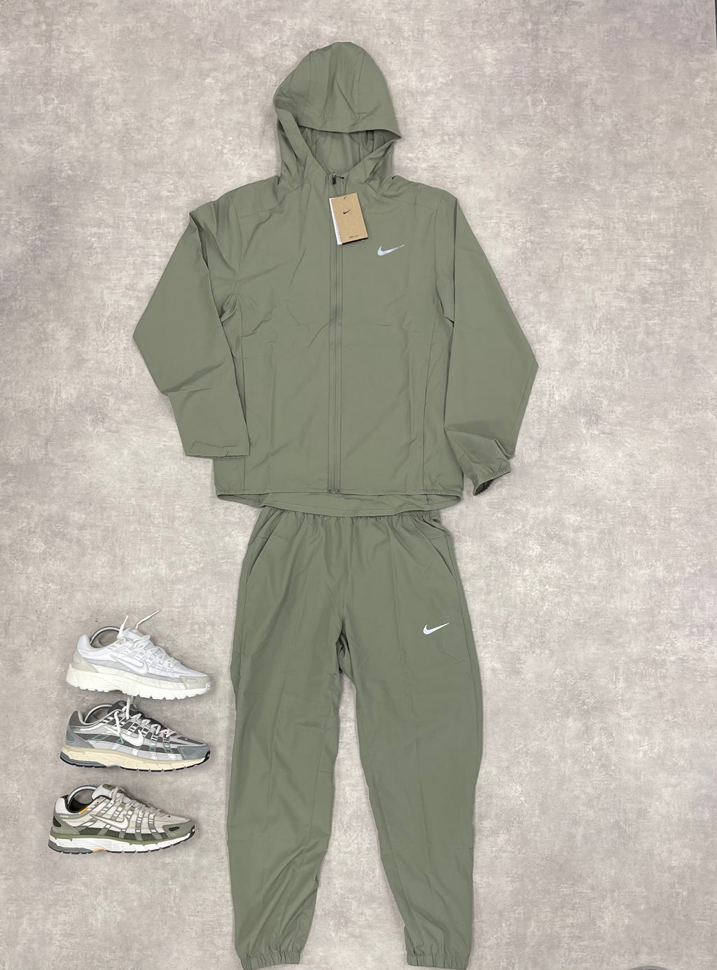 NIKE DRI FIT ZIP UP WINDBREAKER - KHAKI