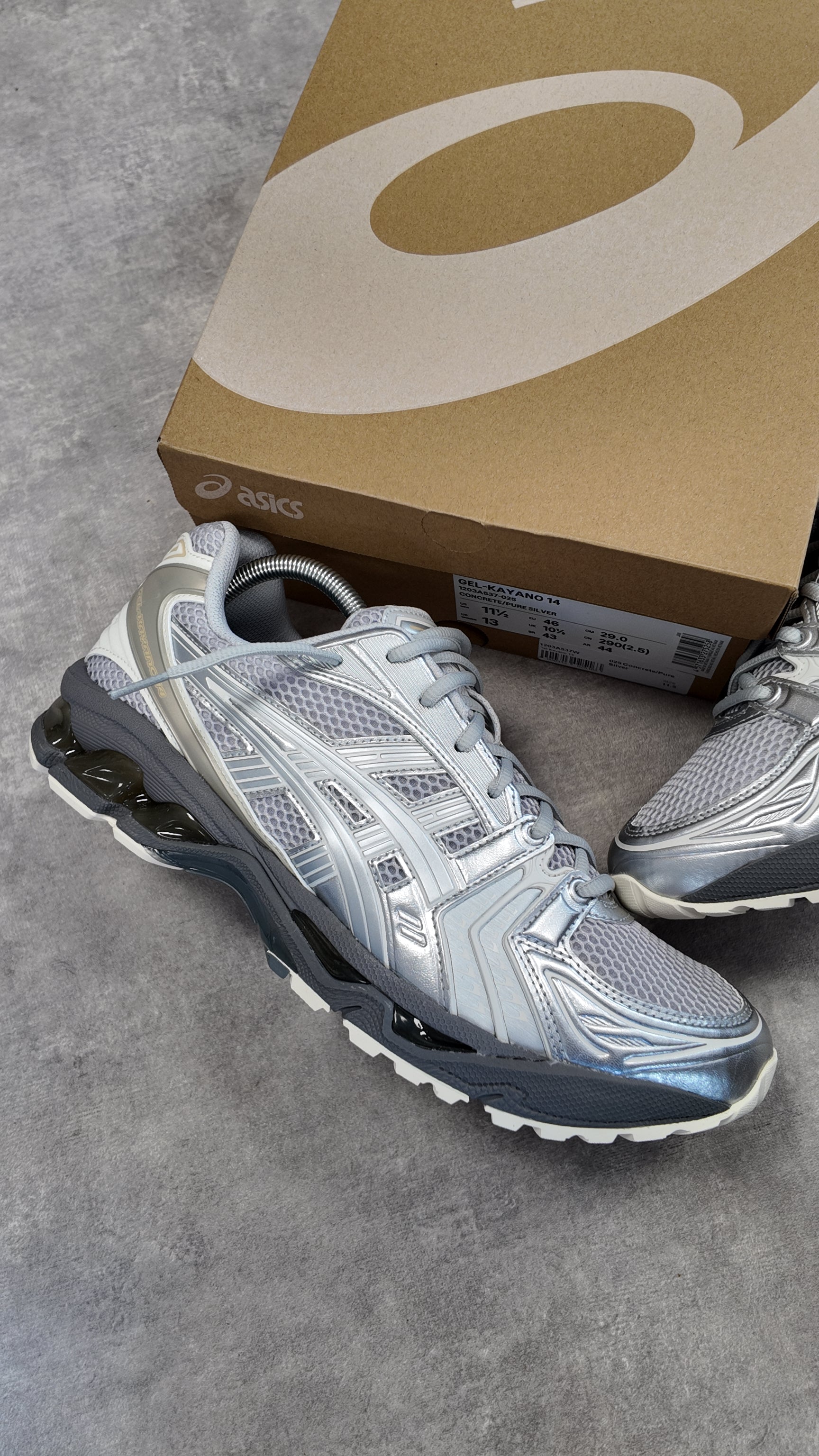 ASICS GEL-KAYANO 14 CONCRETE/PURE SILVER