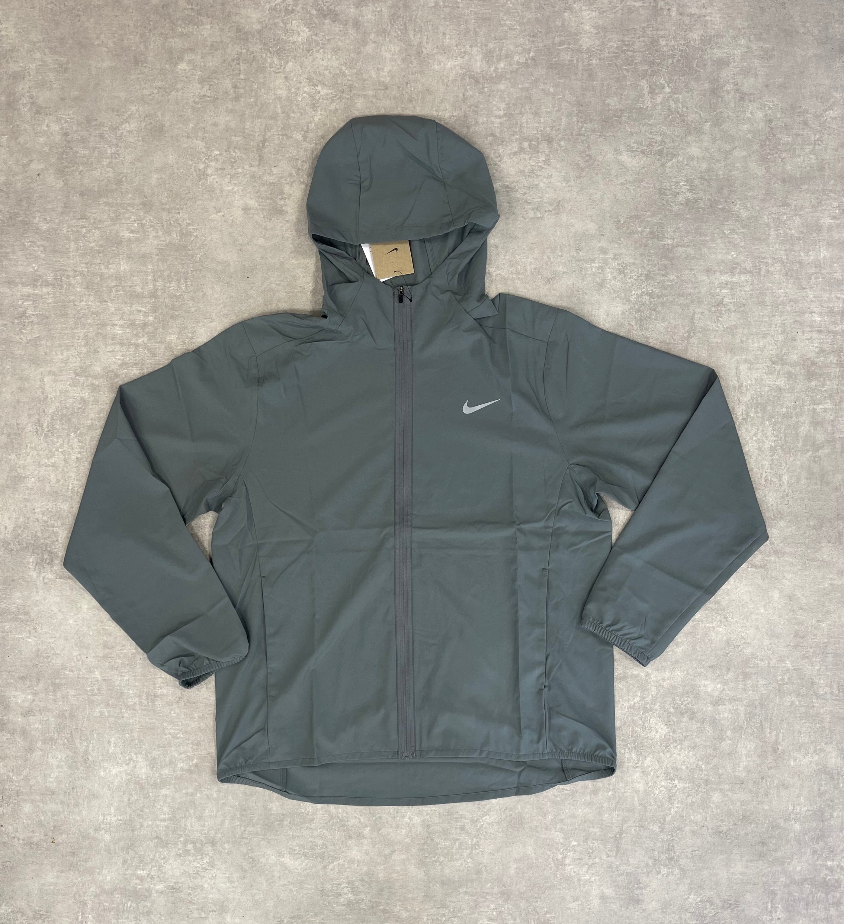 NIKE DRI FIT ZIP UP WINDBREAKER -GREY