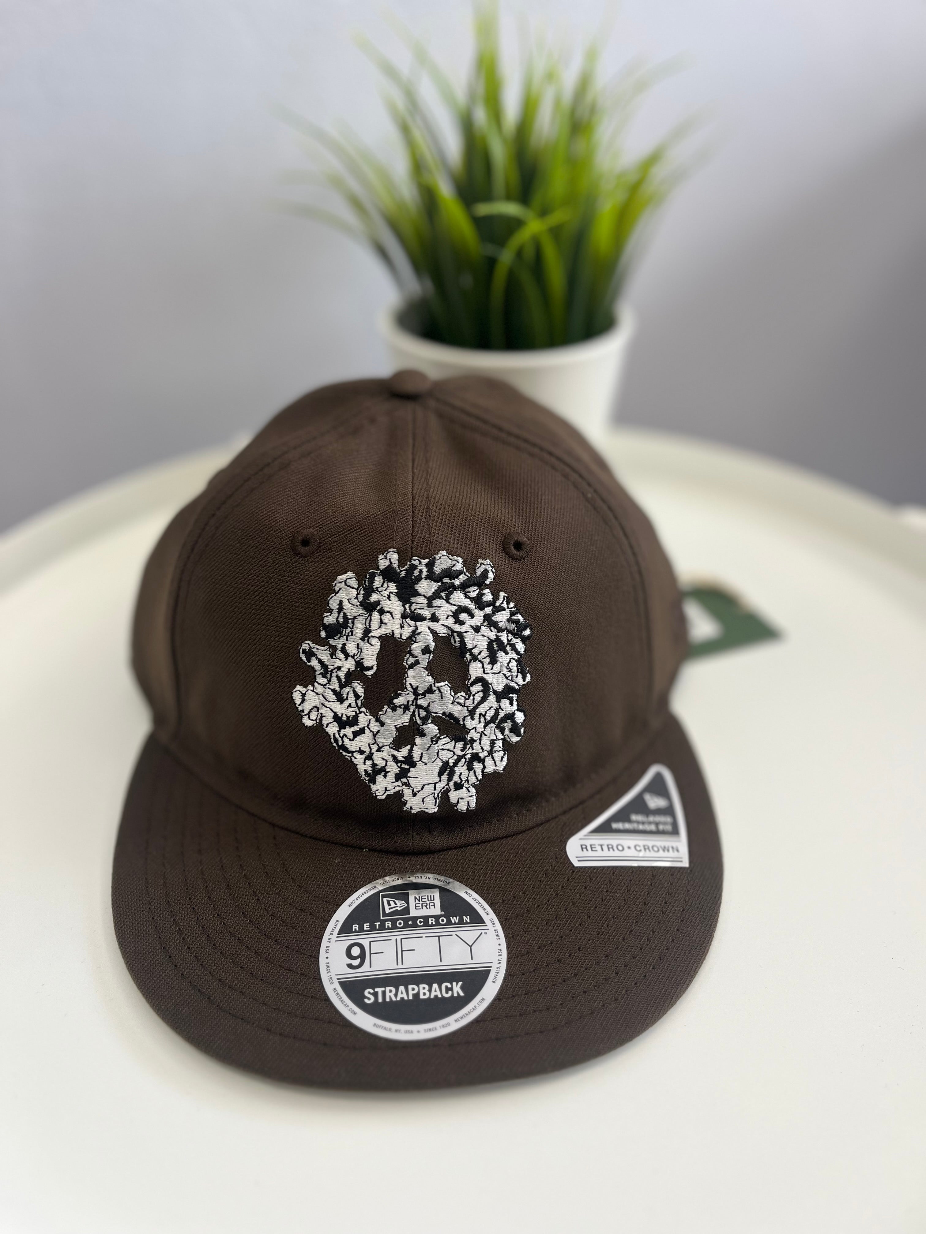 Denim Tears peace Wreath SnapBack Cap Brown