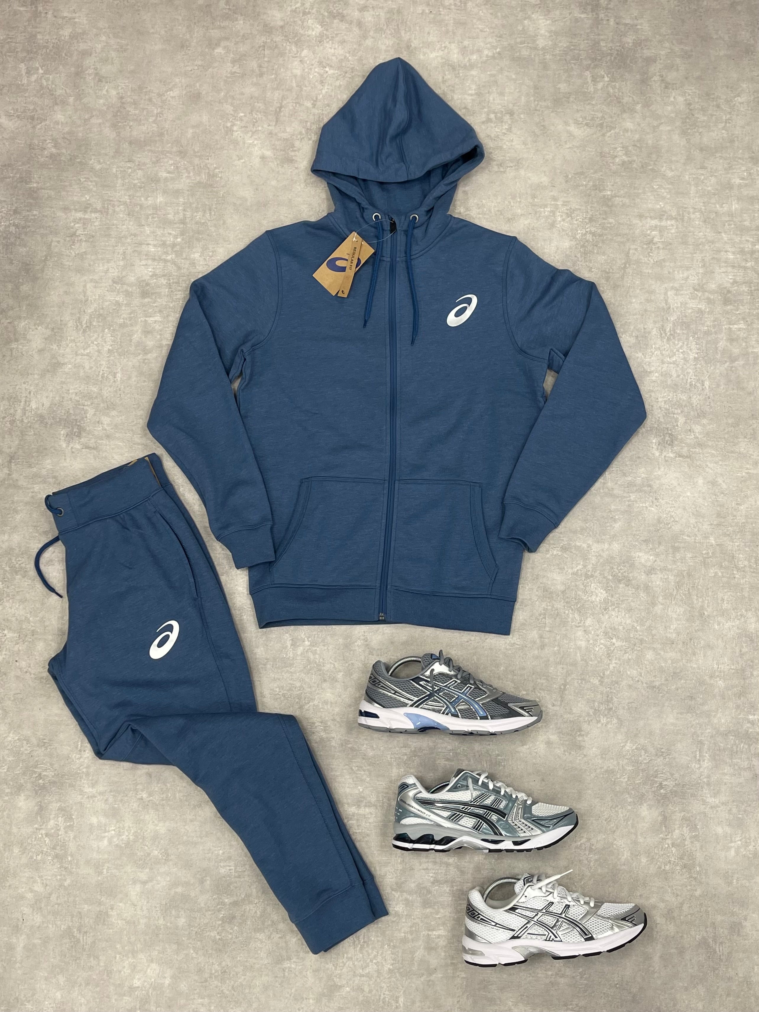 ASICS SPORT FULL ZIP HOODIE- BLUE