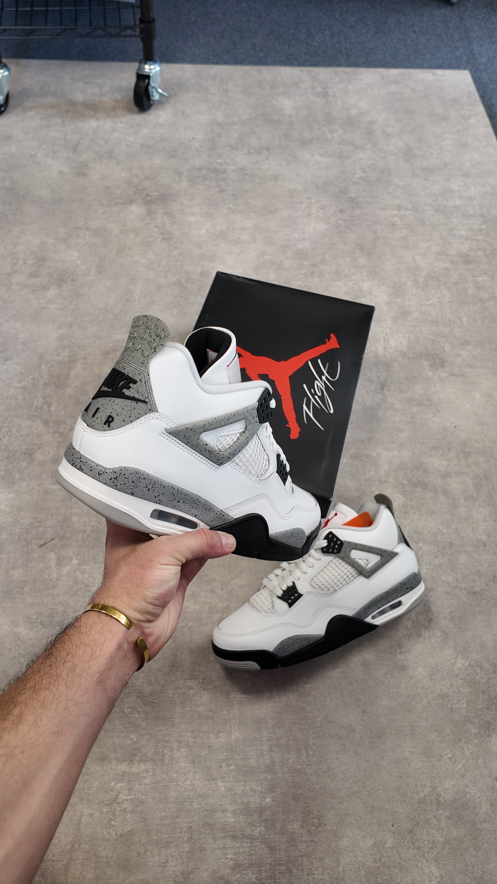 Air Jordan 4 white cement