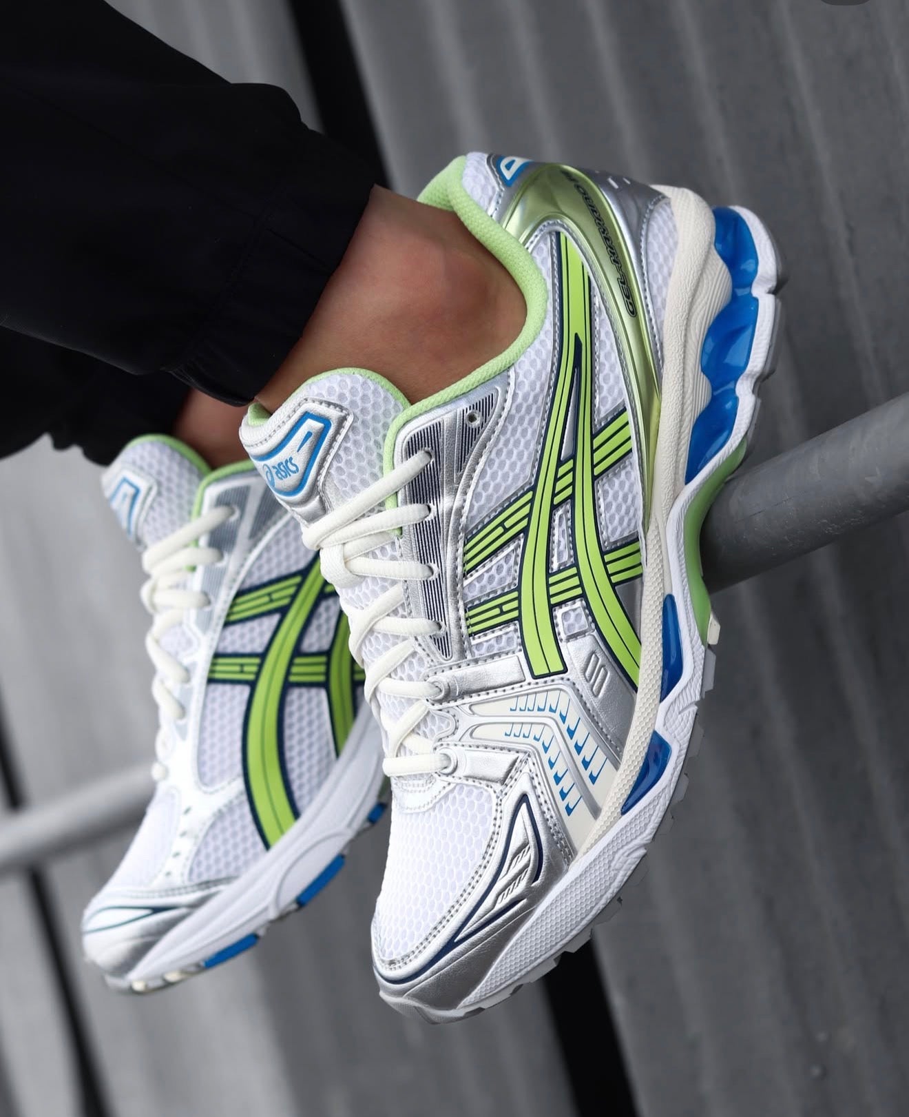 ASICS GEL-KAYANO 14 WHITE/LIME/BLUE