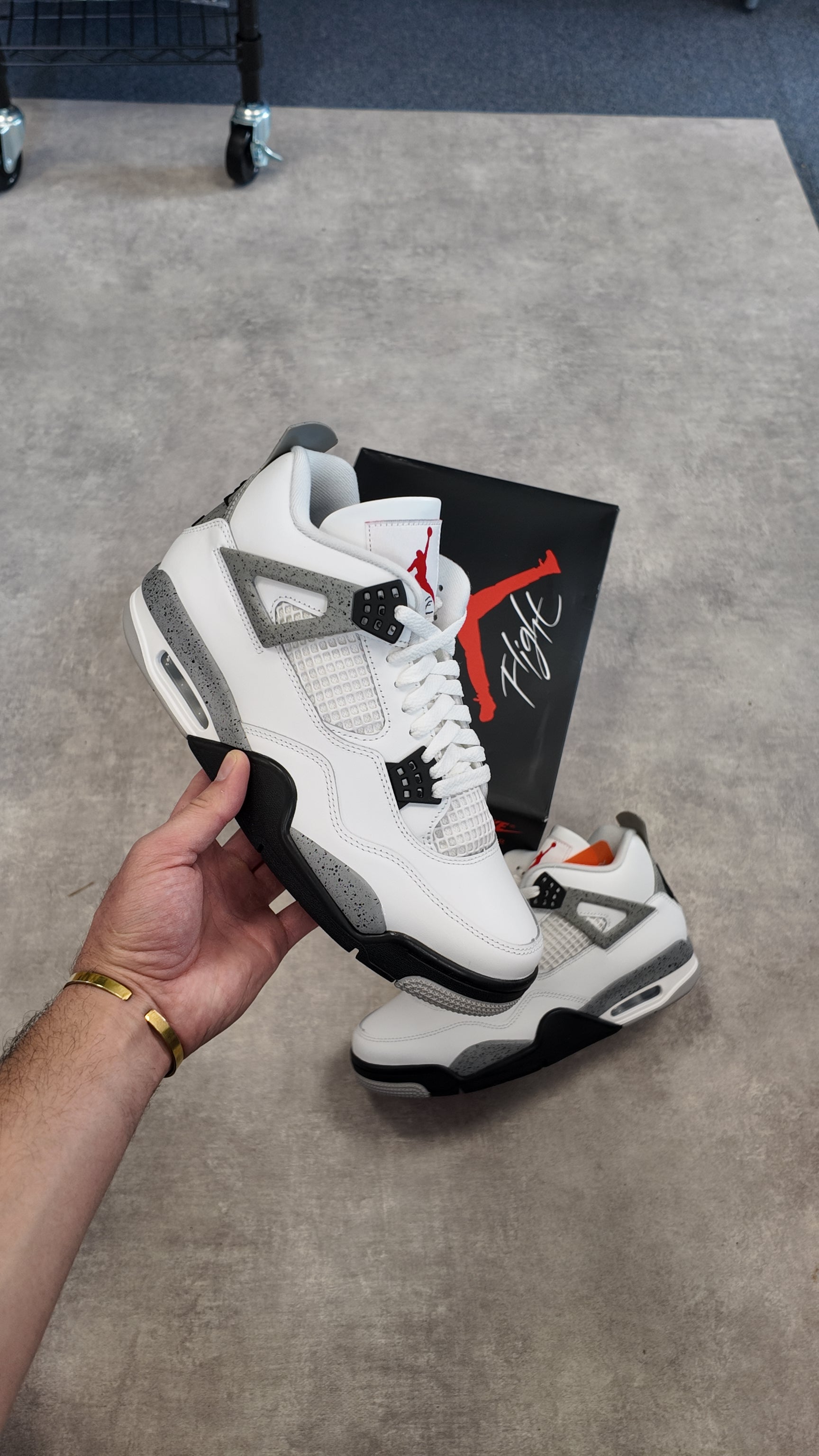Air Jordan 4 white cement