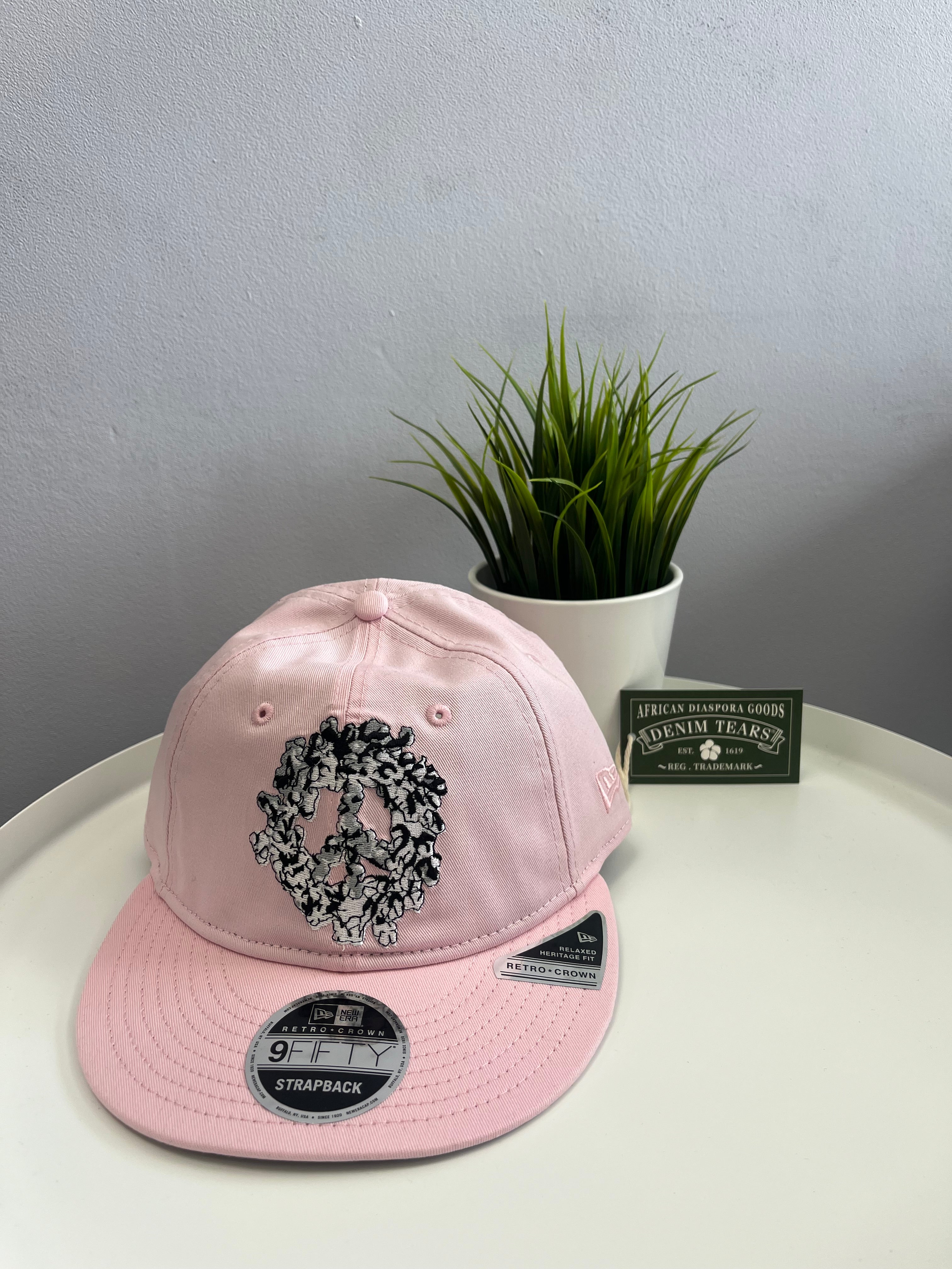 Denim Tears peace Wreath SnapBack Cap  Pink