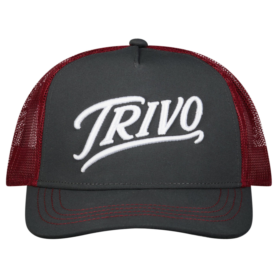 Trivo Signature Trucker Cap Burgundy Grey