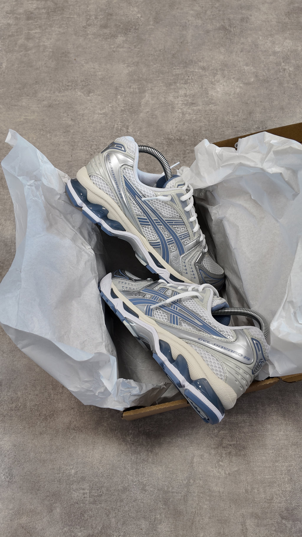 ASICS GEL-KAYANO 14 WHITE/LIGHT NAVY