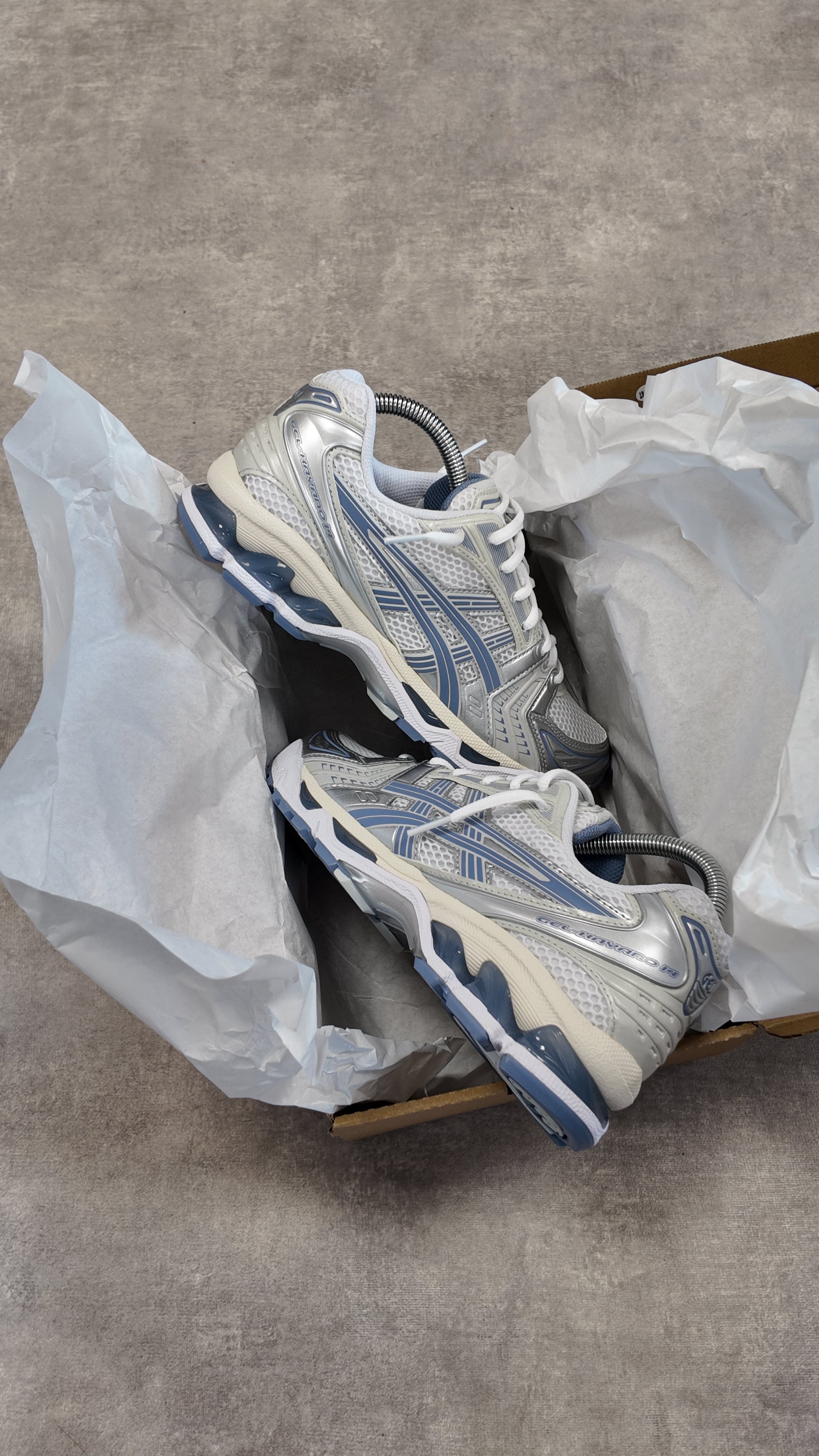 ASICS GEL-KAYANO 14 WHITE/LIGHT NAVY