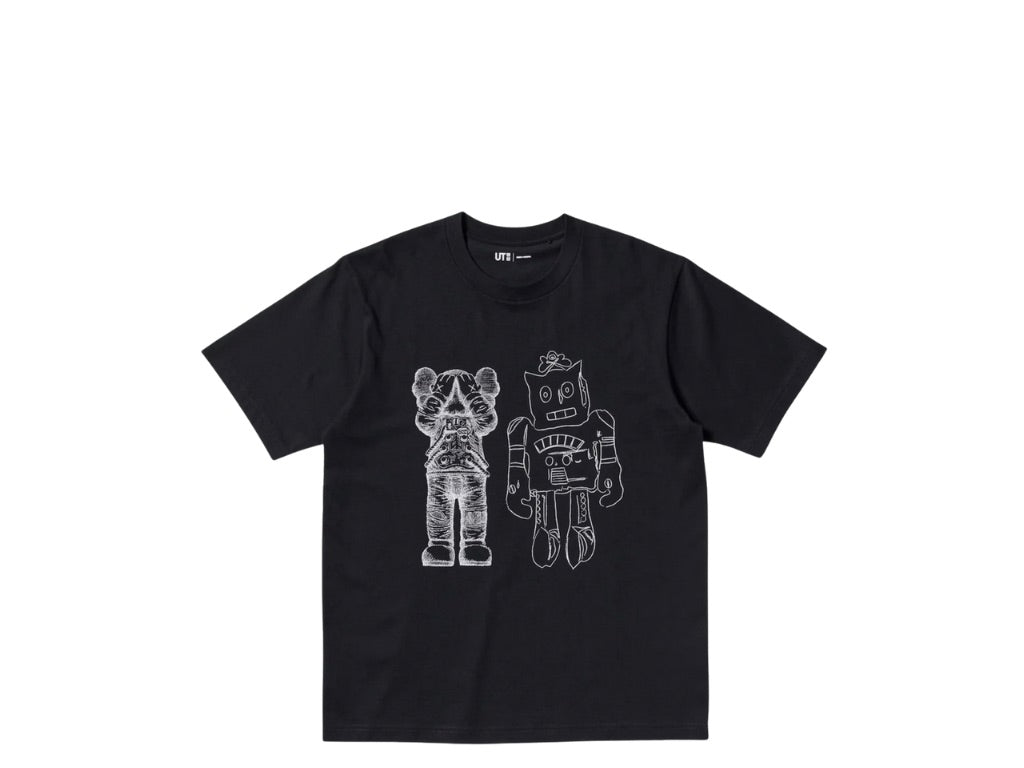 KAWS x WARHOL UNIQLO UT GRAPHIC T-SHIRT - BLACK