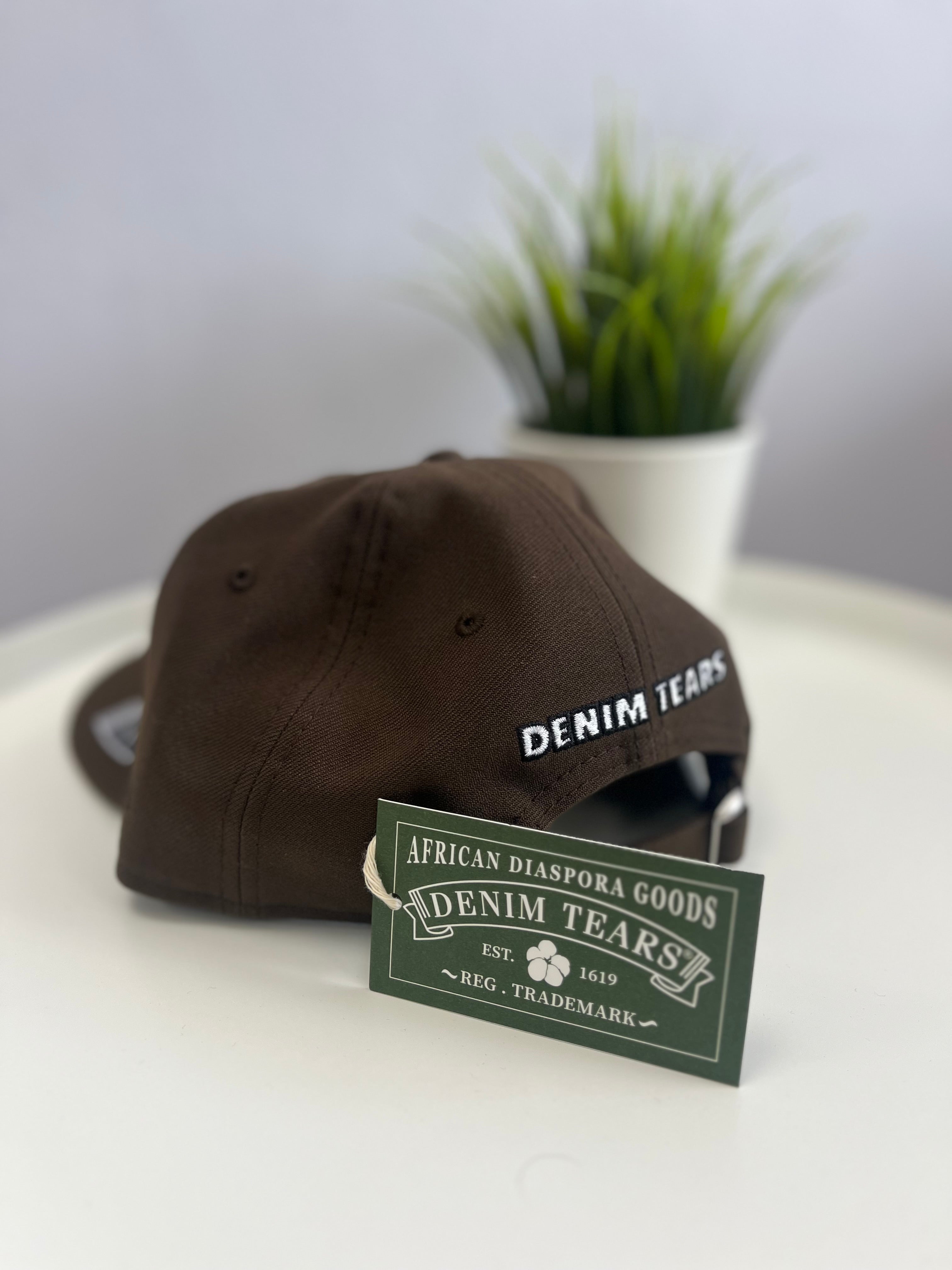 Denim Tears peace Wreath SnapBack Cap Brown