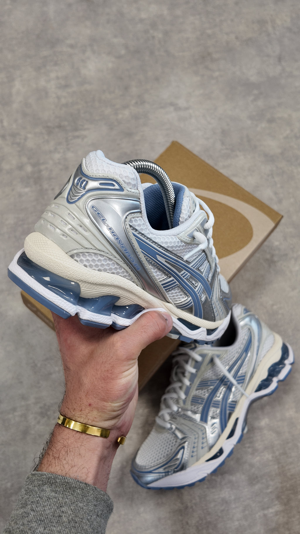 ASICS GEL-KAYANO 14 WHITE/LIGHT NAVY