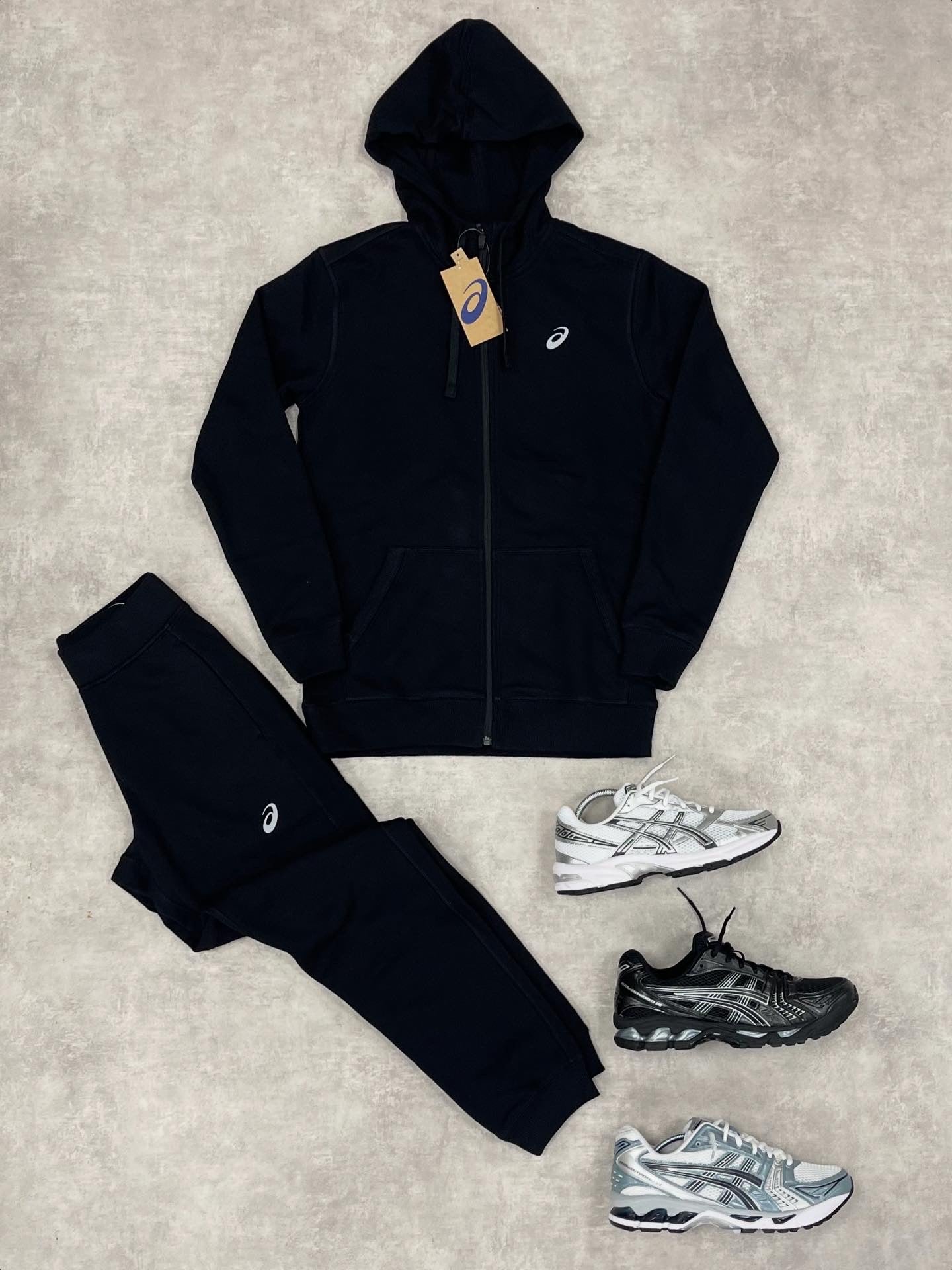 ASICS SPORT FULL ZIP HOODIE- BLACK