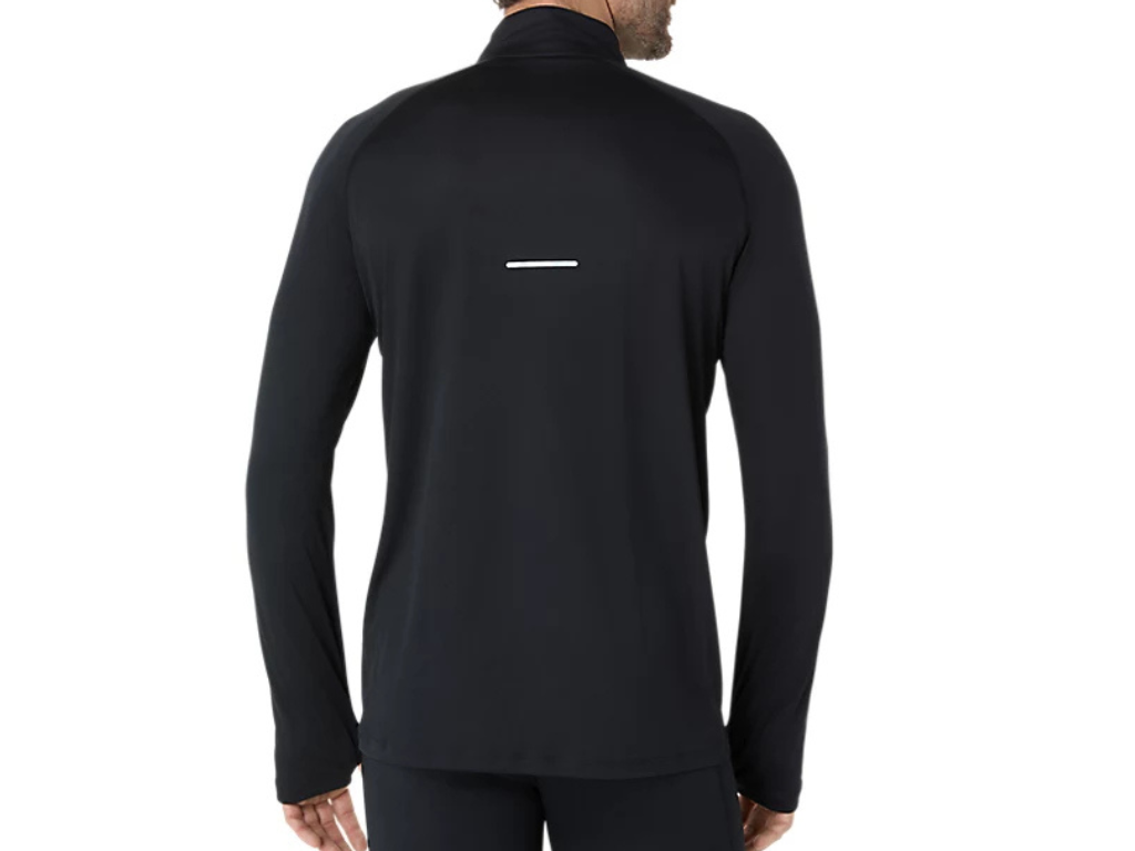 ASICS SPORT LONG SLEEVE 1/2 ZIP TOP - BLACK