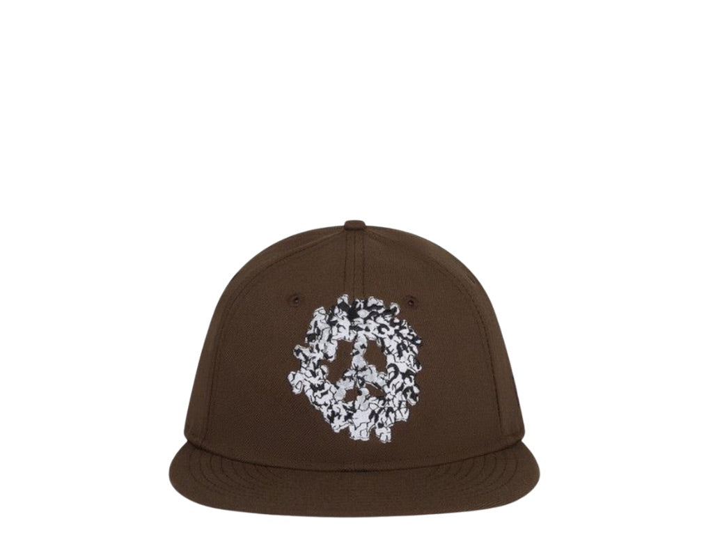 Denim Tears peace Wreath SnapBack Cap Brown
