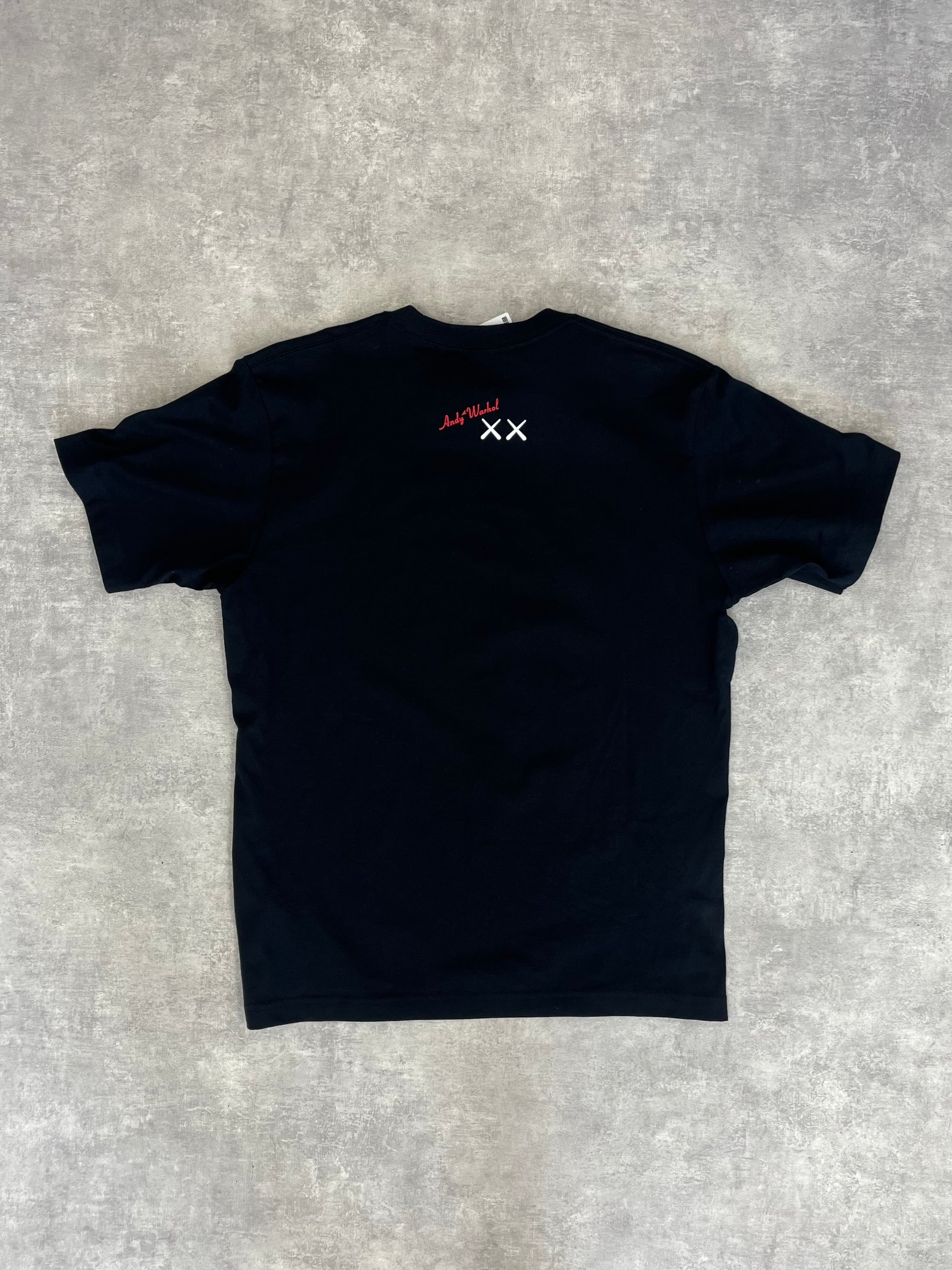 KAWS x WARHOL UNIQLO UT GRAPHIC T-SHIRT - BLACK