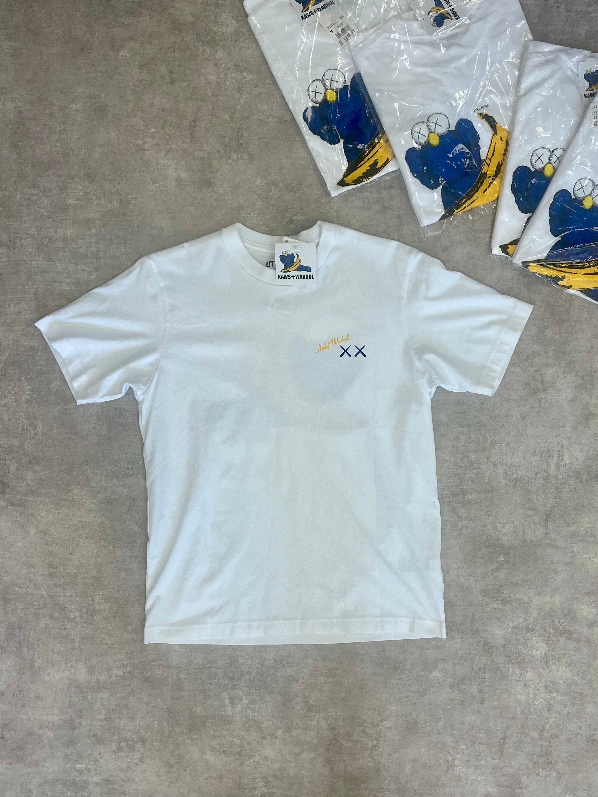 KAWS x WARHOL UNIQLO UT GRAPHIC T-SHIRT - White/Blue
