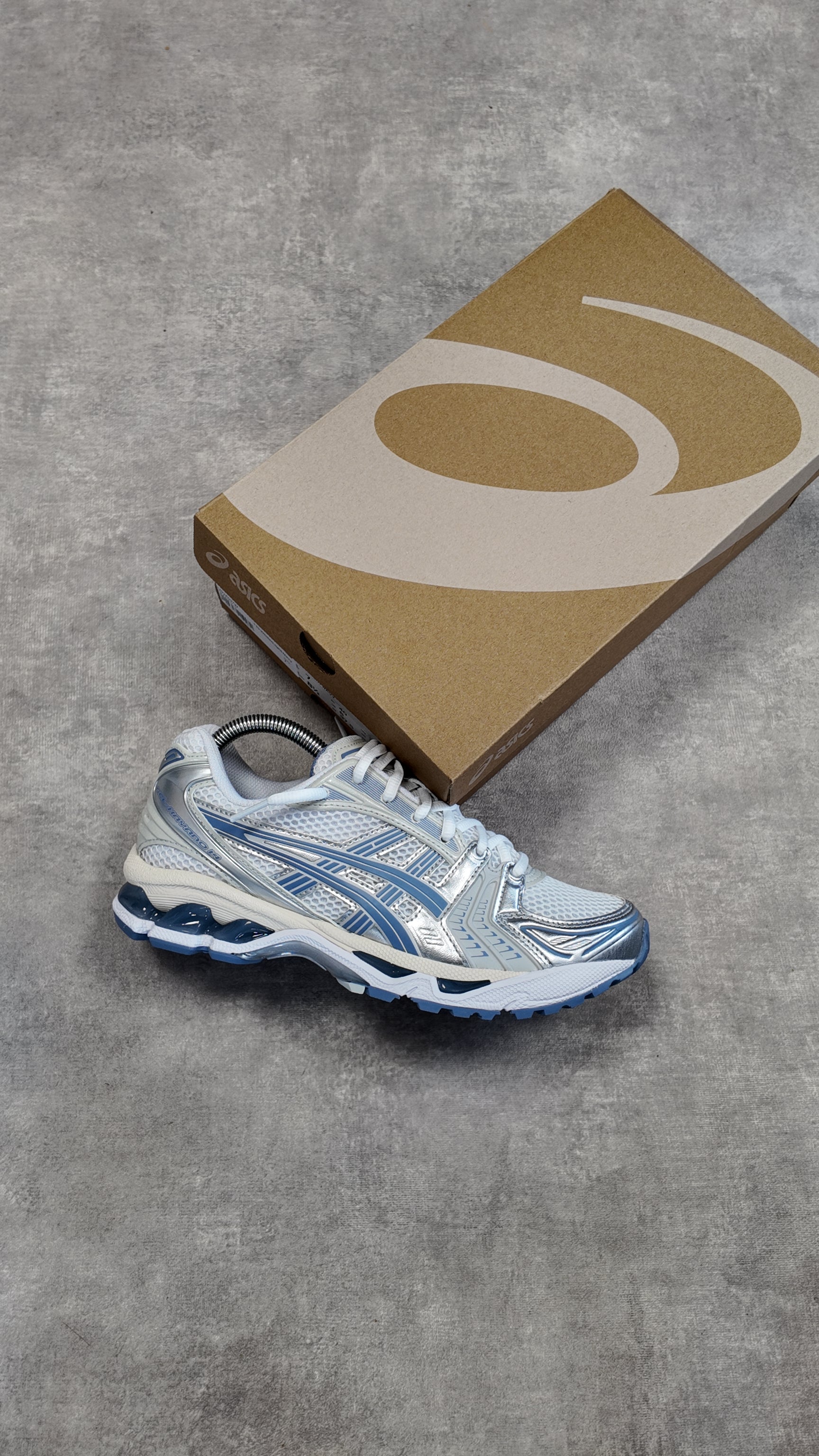 ASICS GEL-KAYANO 14 WHITE/LIGHT NAVY