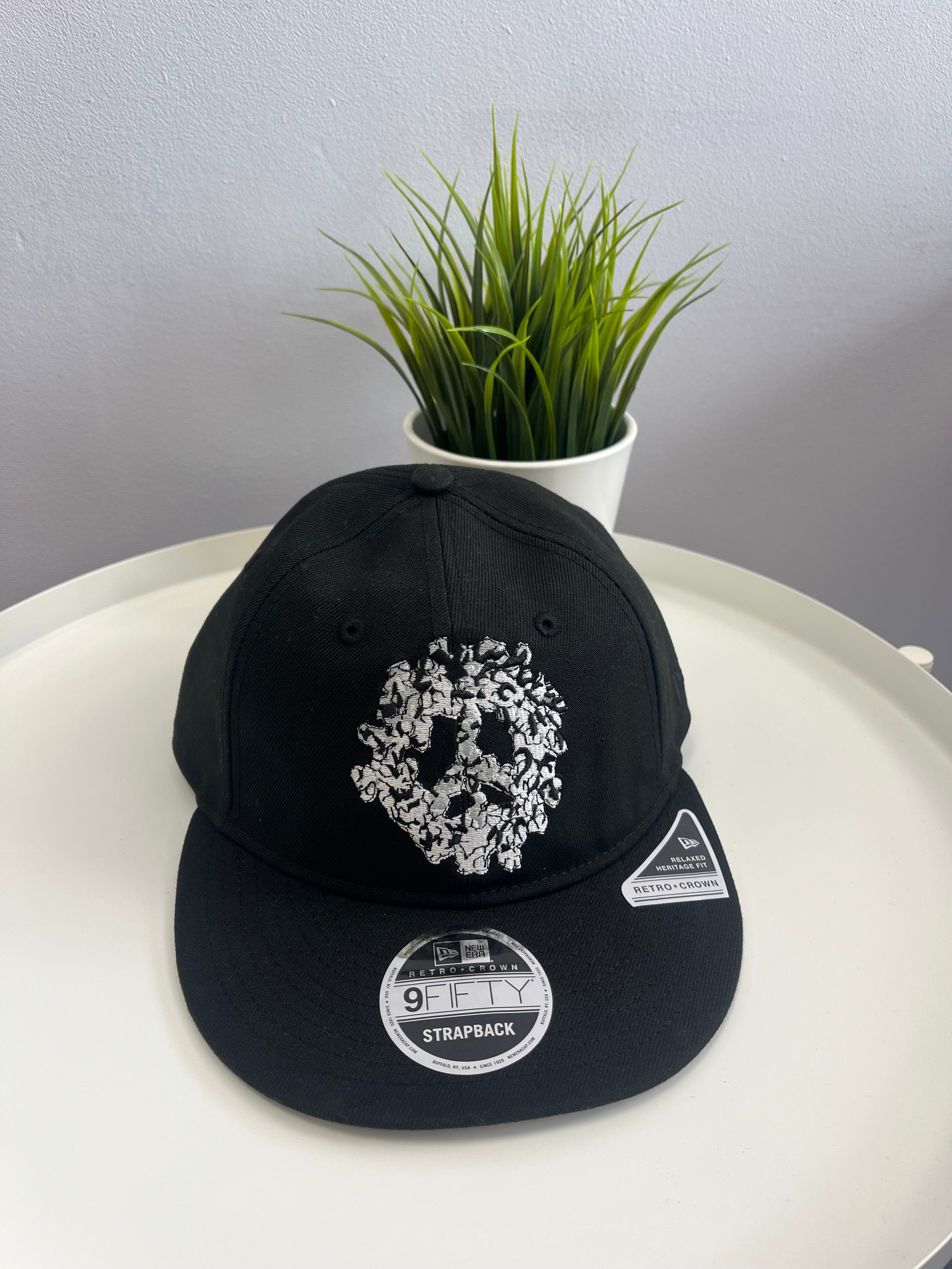 Denim Tears peace Wreath SnapBack Cap Black