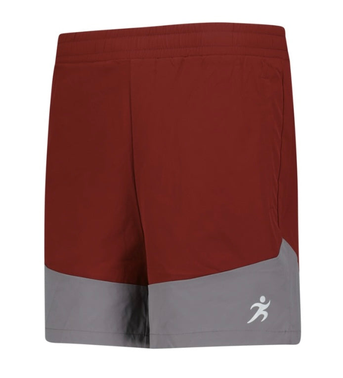 Trivo Two Tone Shorts Burgundy Grey