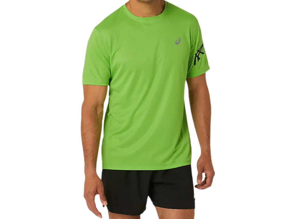 ASICS ACTIVE WEAR ICON T-SHIRT - LIME/BLUE