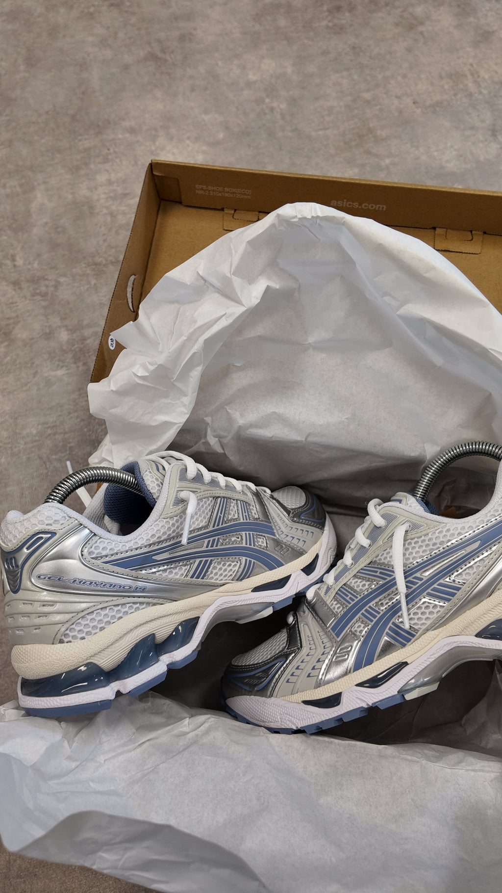 ASICS GEL-KAYANO 14 WHITE/LIGHT NAVY