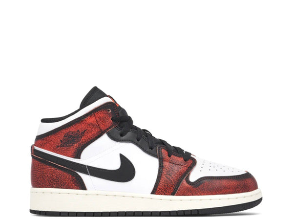 Air Jordan 1 Mid 'Red Black Tie Dye'