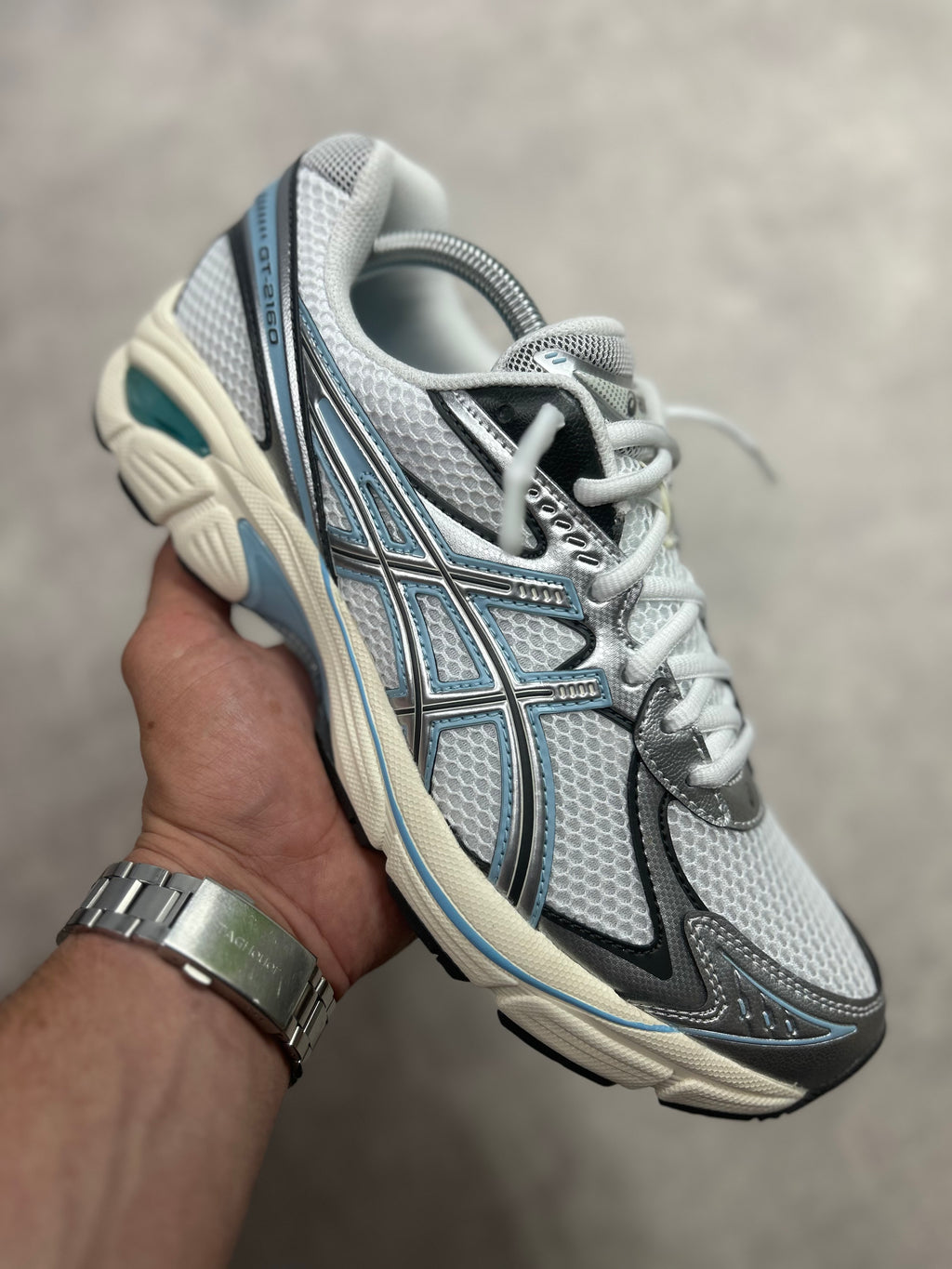 ASICS GT-2160 WHITE/blue/SILVER