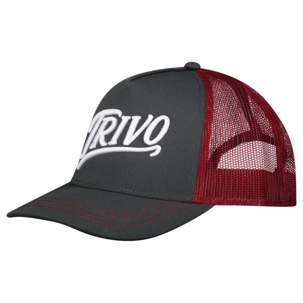 Trivo Signature Trucker Cap Burgundy Grey