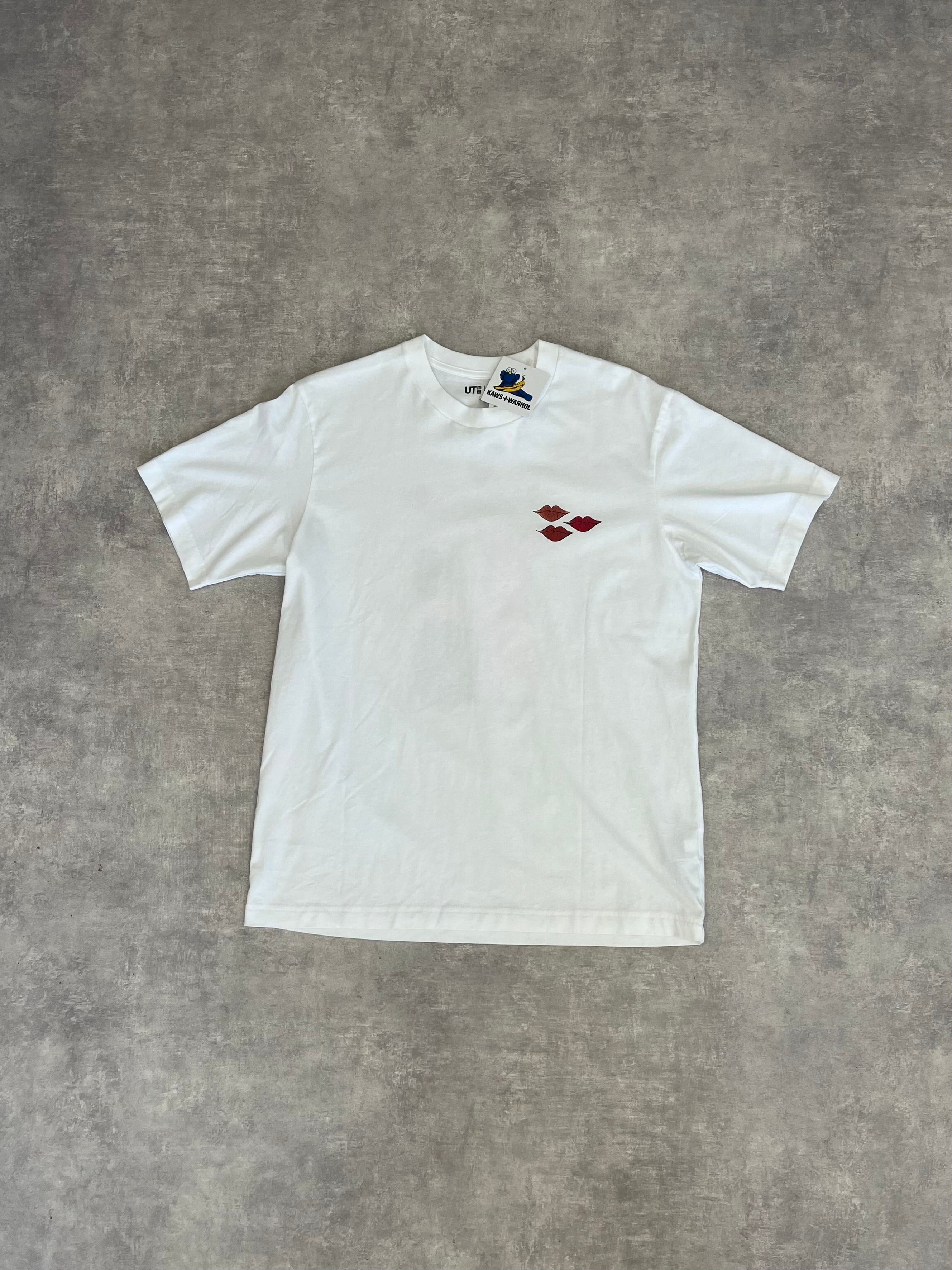 KAWS x WARHOL UNIQLO UT GRAPHIC T-SHIRT - White Red/Pink