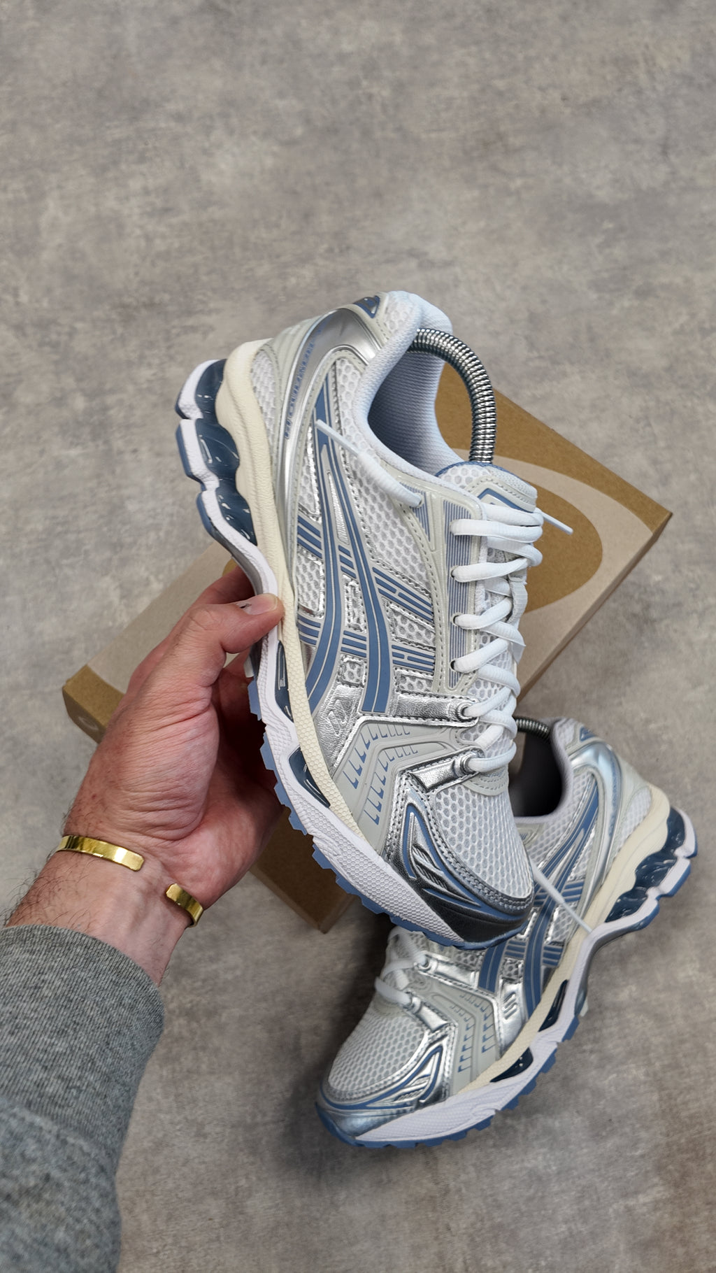 ASICS GEL-KAYANO 14 WHITE/LIGHT NAVY