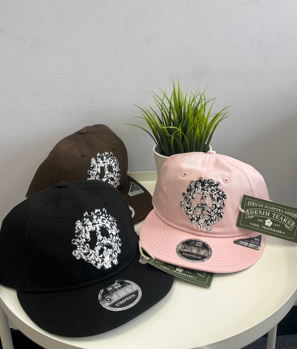 Denim Tears peace Wreath SnapBack Cap Brown