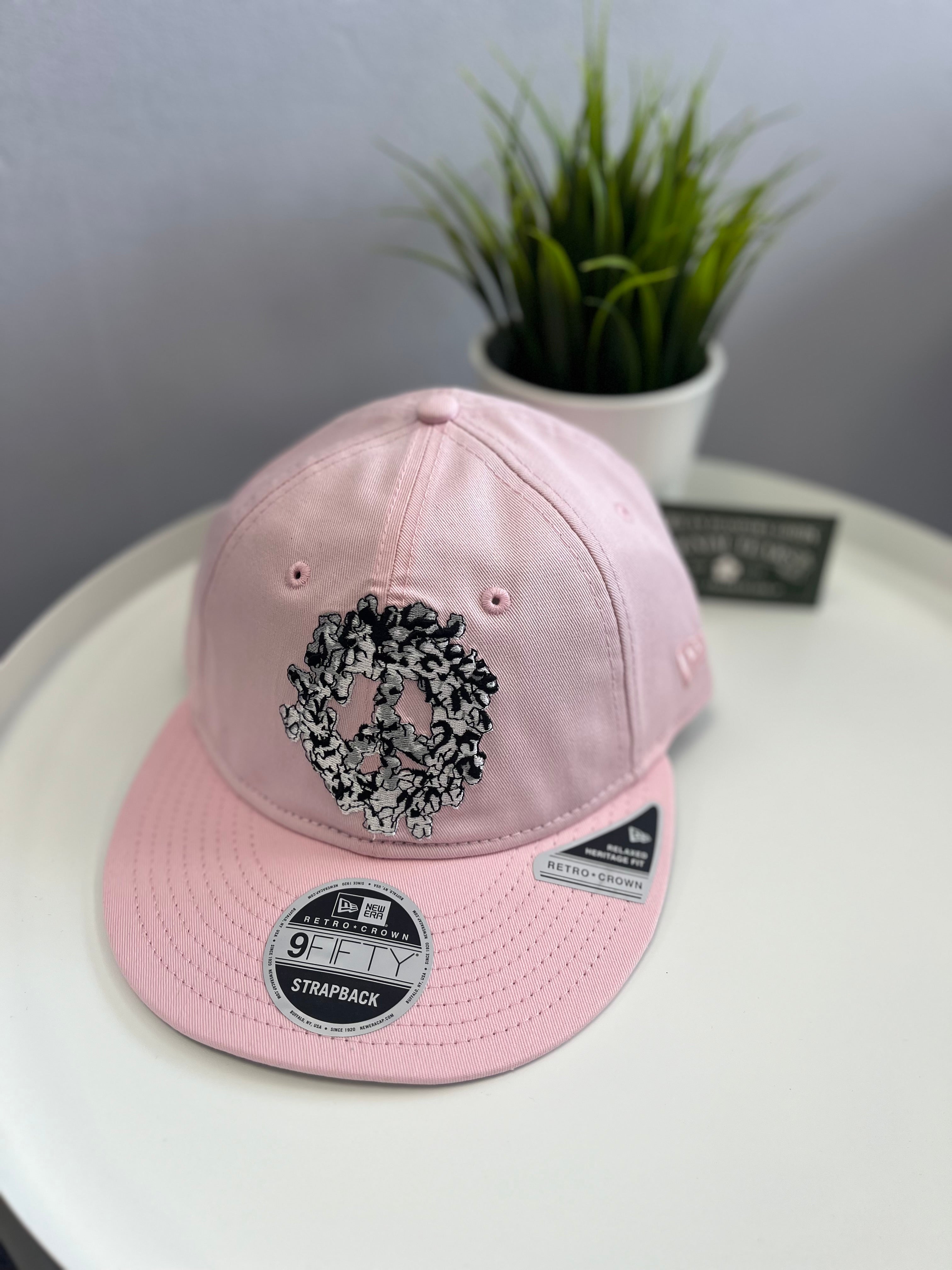 Denim Tears peace Wreath SnapBack Cap  Pink