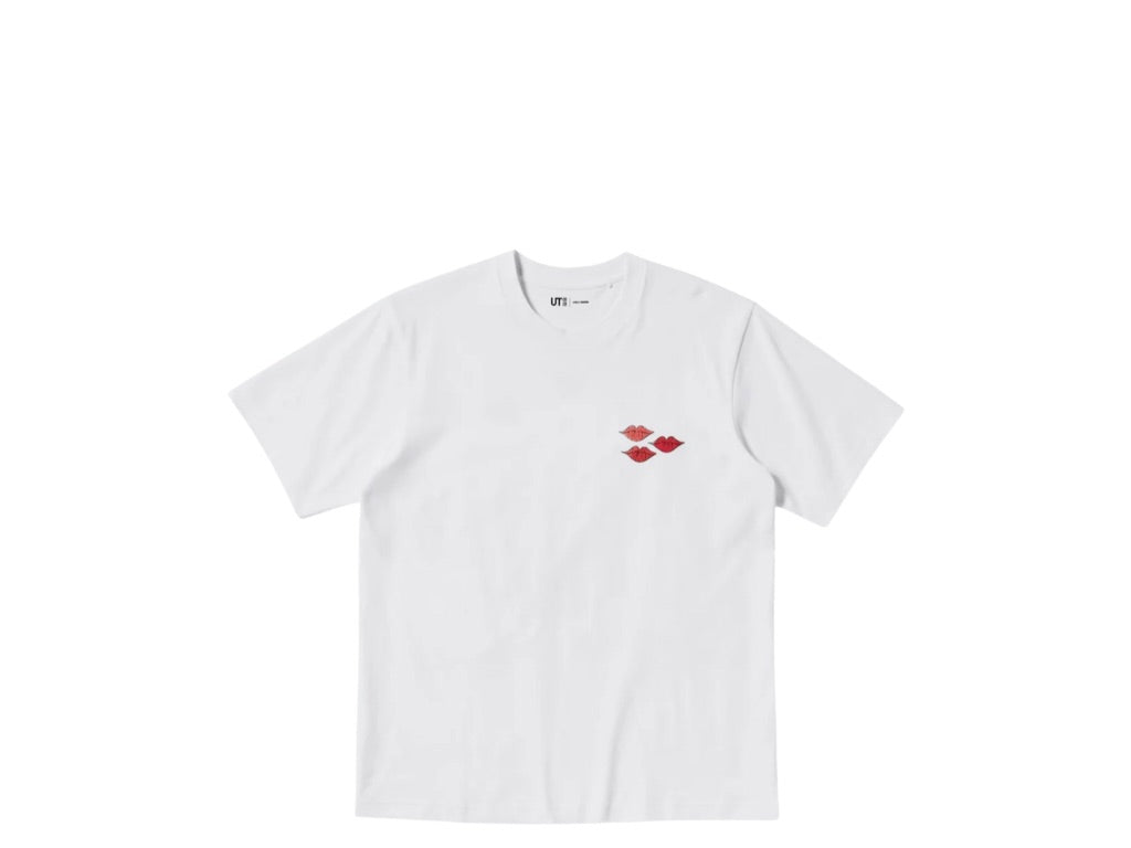 KAWS x WARHOL UNIQLO UT GRAPHIC T-SHIRT - White Red/Pink