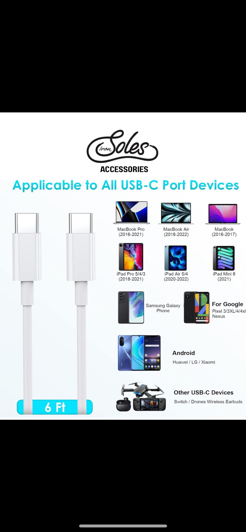USB-C to USB-C Charging Cable