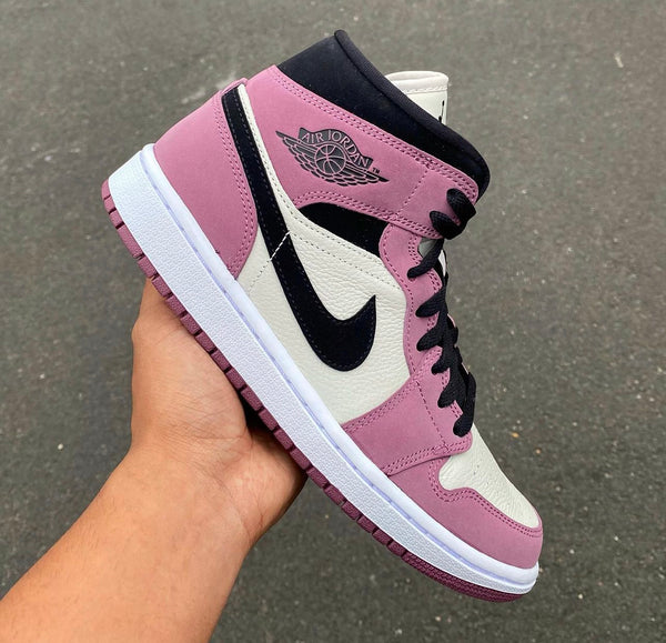 Air Jordan 1 Mid 'Pink Mulberry'