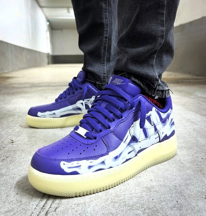 Nike Air Force 1 Low – Purple Skeleton (Halloween)