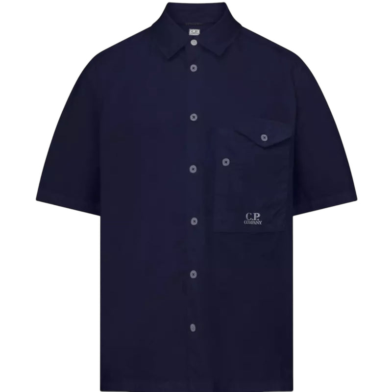 C.P Short sleeve popling shirt Total exclipse