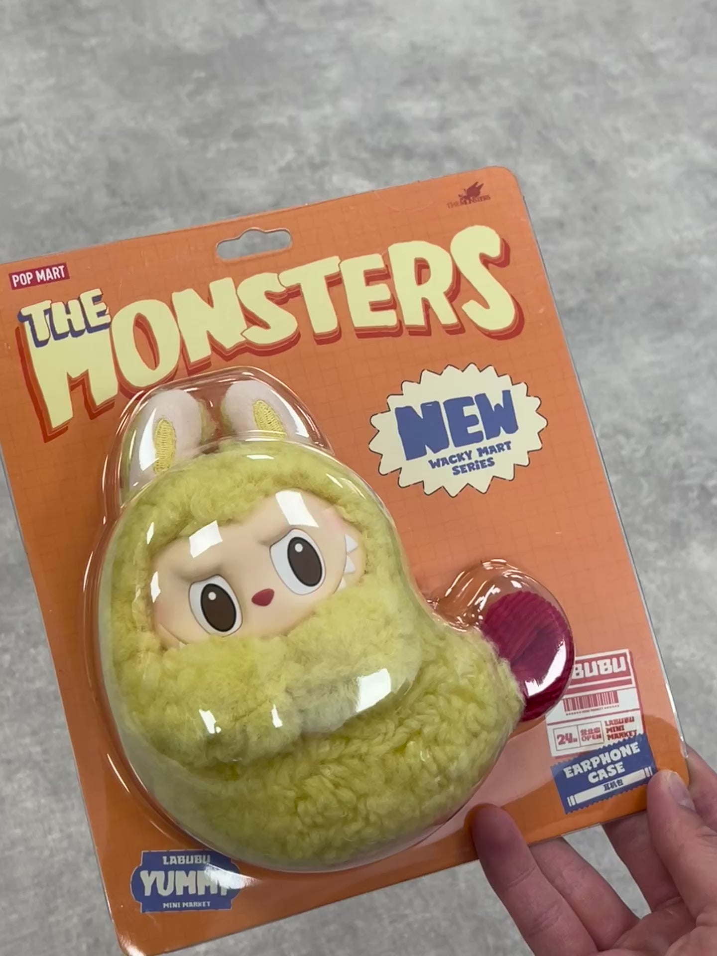 POP MART Labubu Monsters Wacky Mart Series Earphone Shrimp Tempura Bag